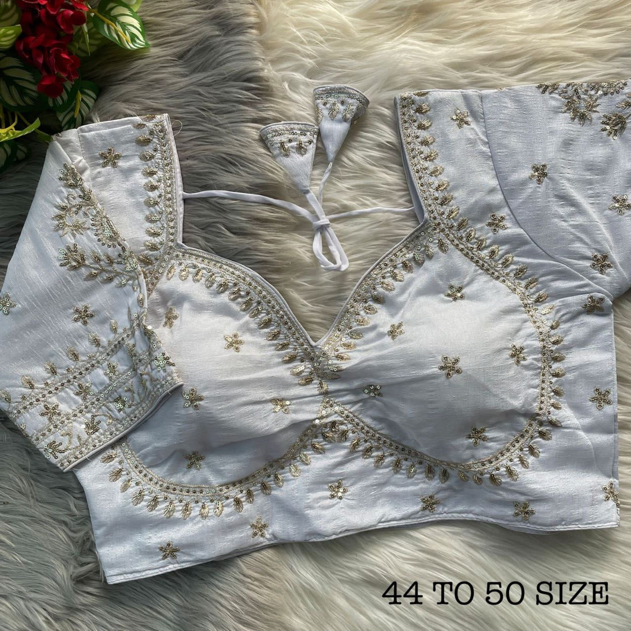 Plus Size Royal Jodha Bridal Zari work Readymade Blouse
