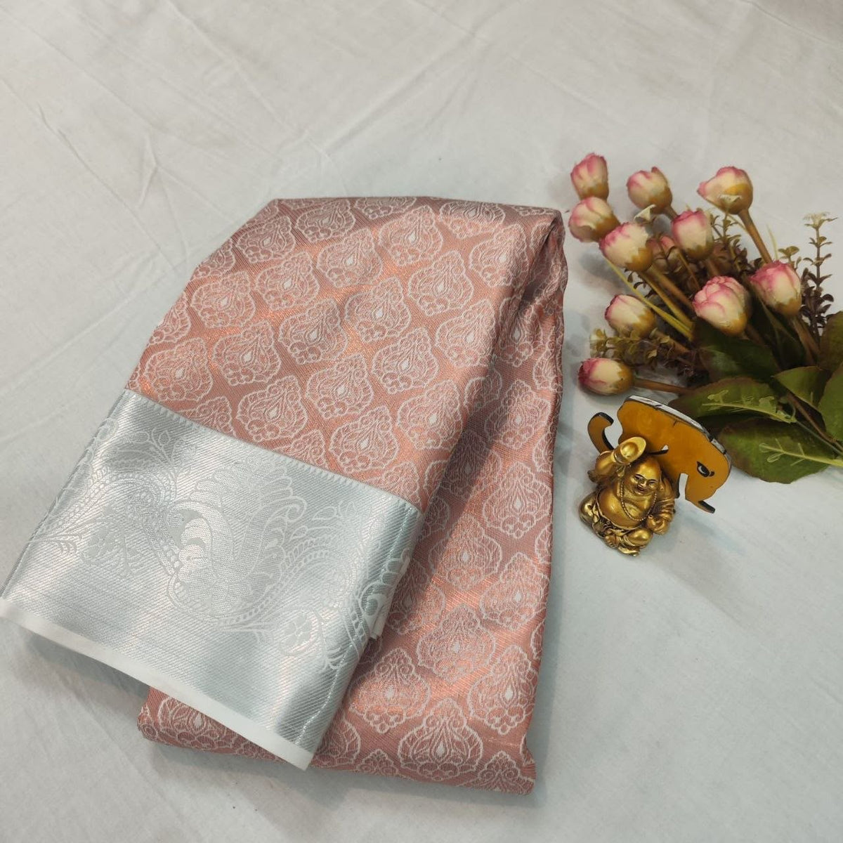 Dusty Rose Pink with Silver Exclusive Bridal Saree Collection