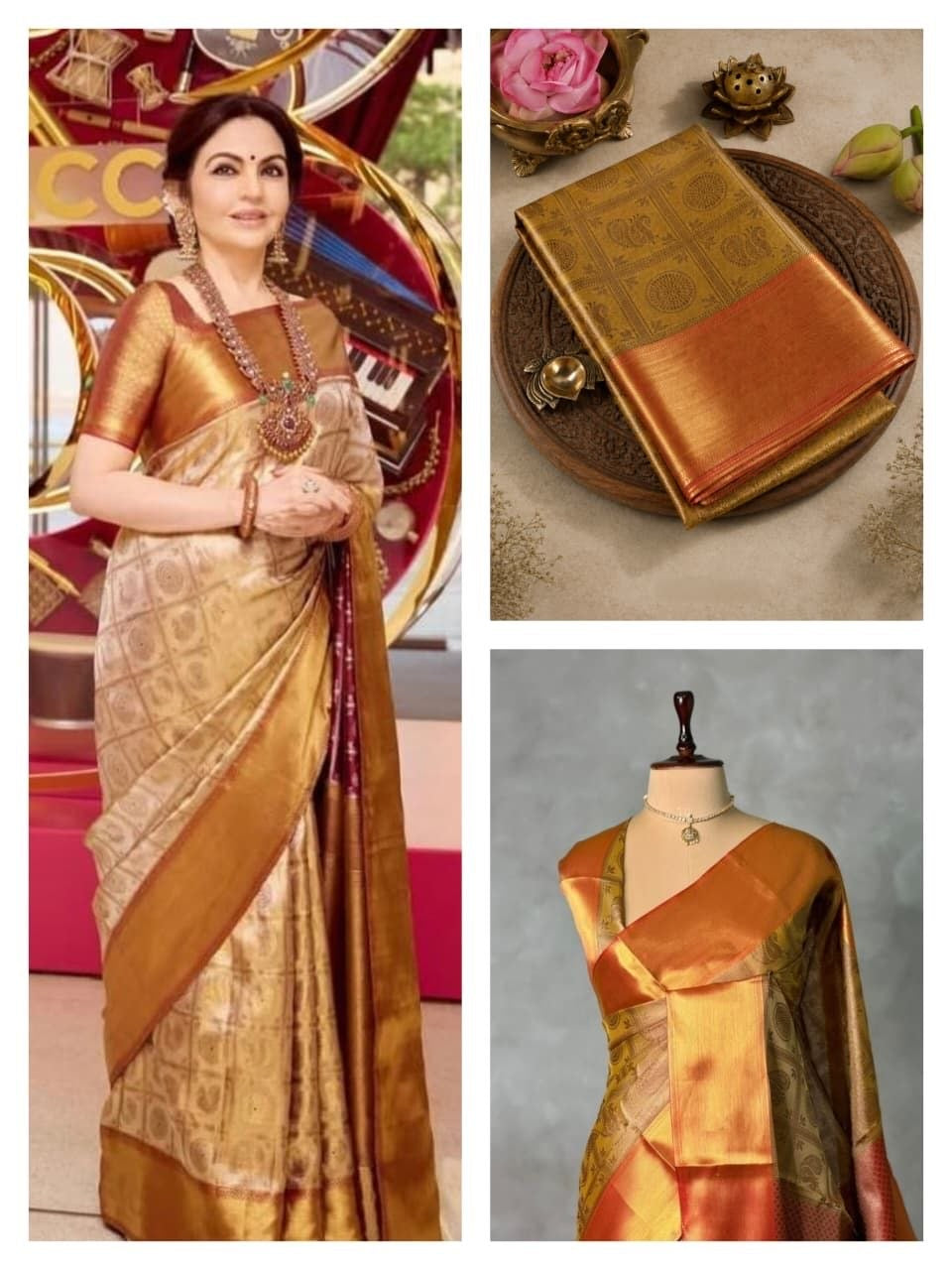 Premium Banarasi Cotton Soft Silk Saree - Nita Ambani Inspired