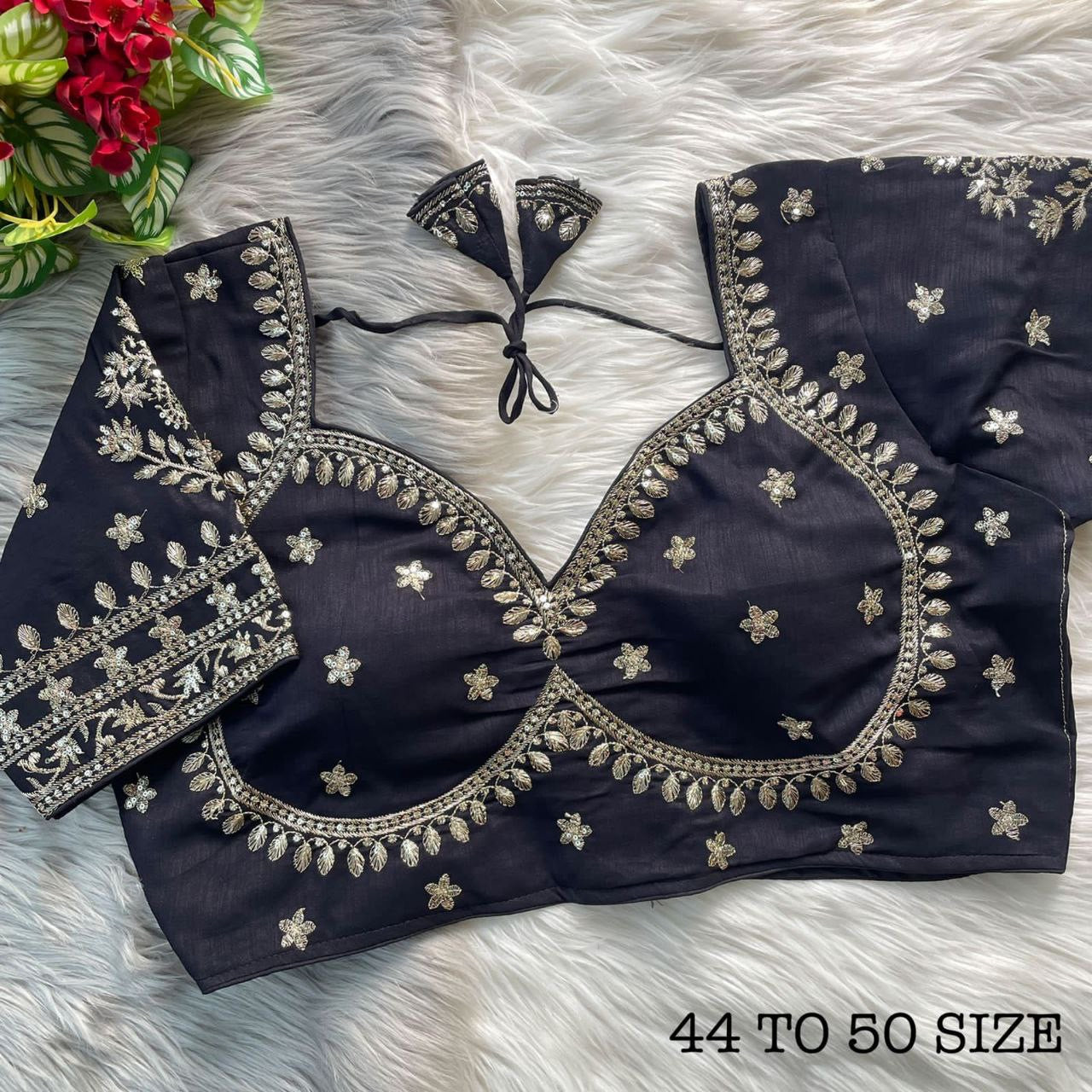 Plus Size Royal Jodha Bridal Zari work Readymade Blouse