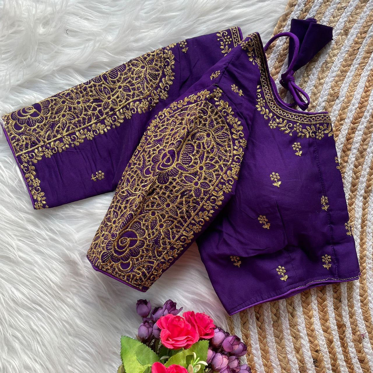 Zari Handwork Silk Readymade Blouse