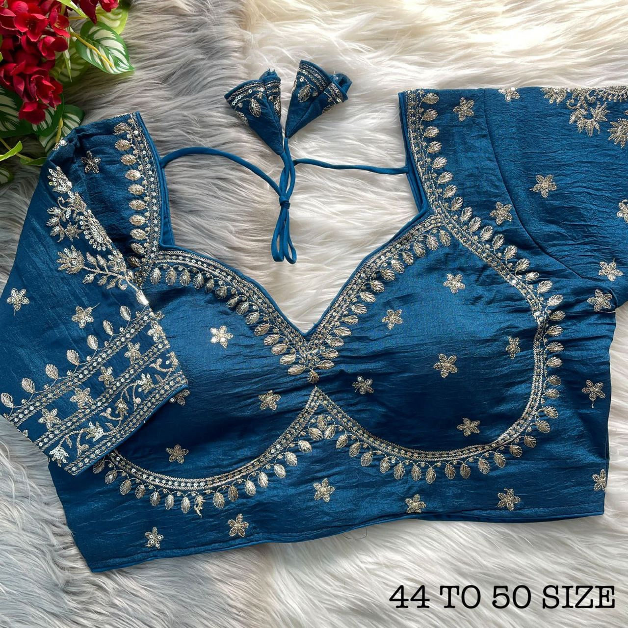 Plus Size Royal Jodha Bridal Zari work Readymade Blouse