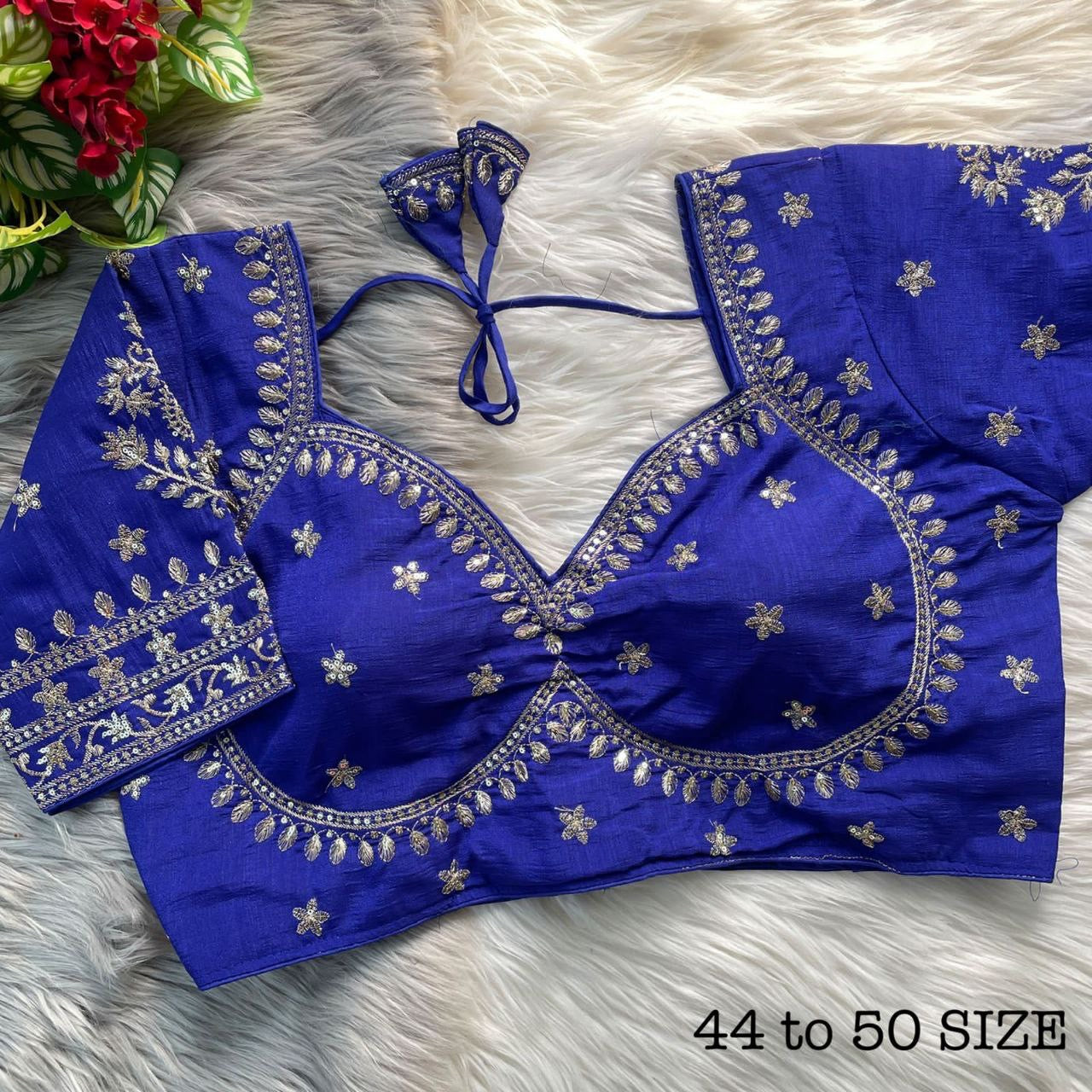 Plus Size Royal Jodha Bridal Zari work Readymade Blouse
