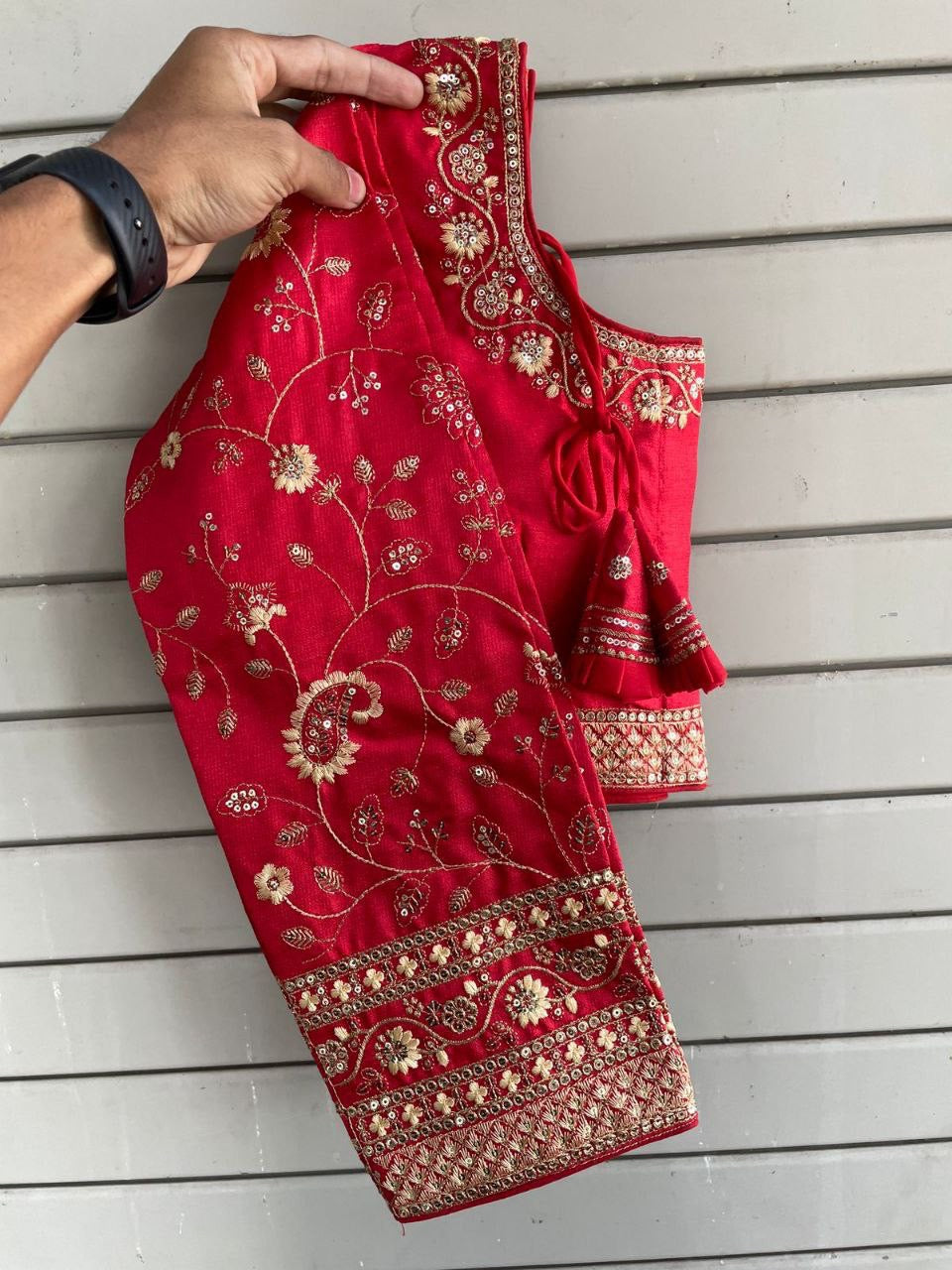 Taniya Heavy Embroidery Long Sleeves Bridal Blouse