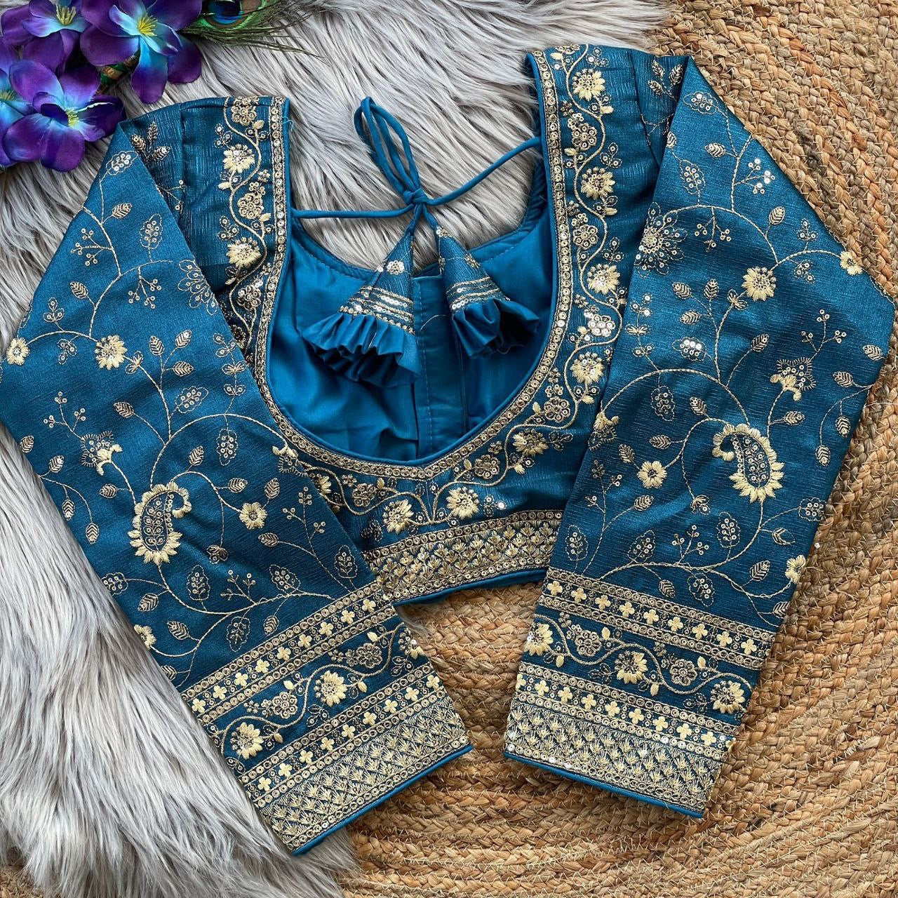 Taniya Heavy Embroidery Long Sleeves Bridal Blouse