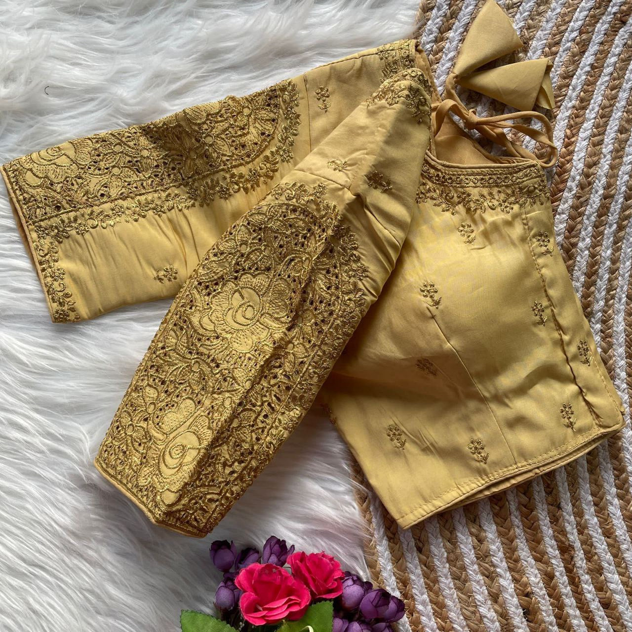 Zari Handwork Silk Readymade Blouse