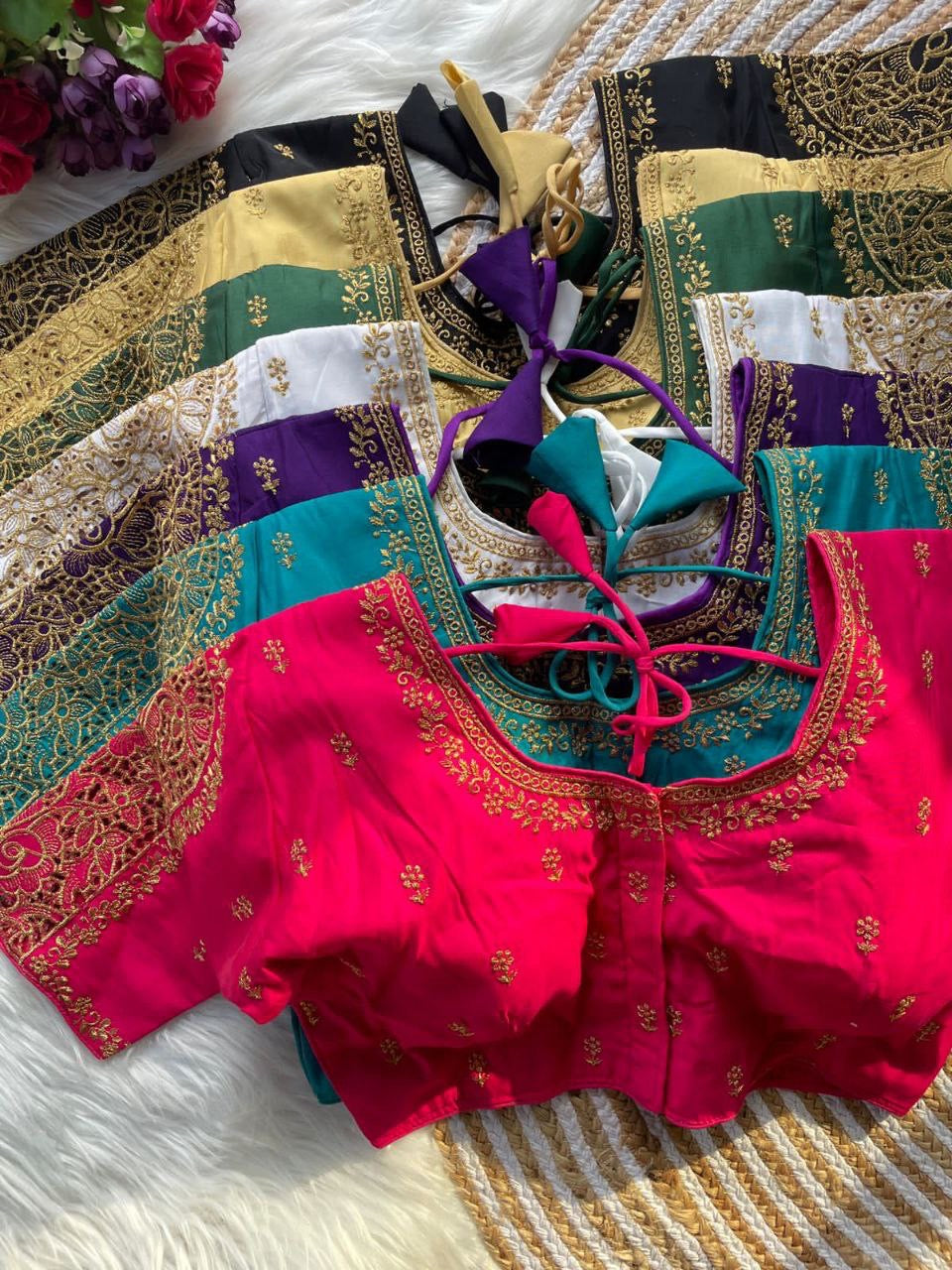 Zari Handwork Silk Readymade Blouse