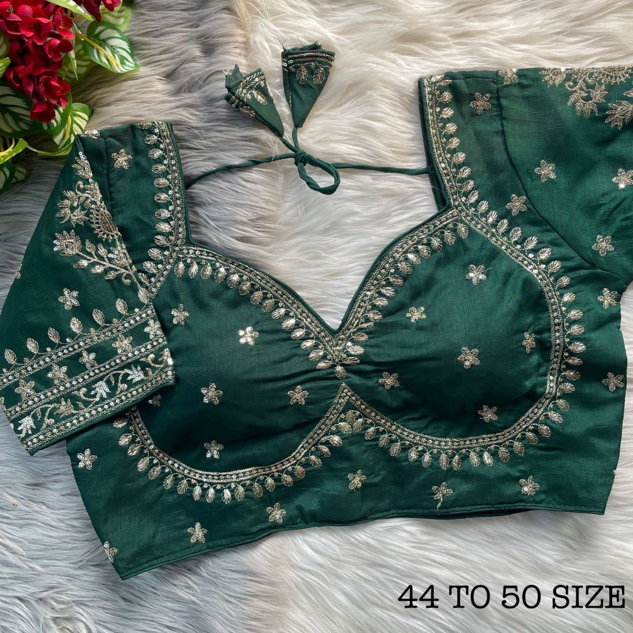 Plus Size Royal Jodha Bridal Zari work Readymade Blouse
