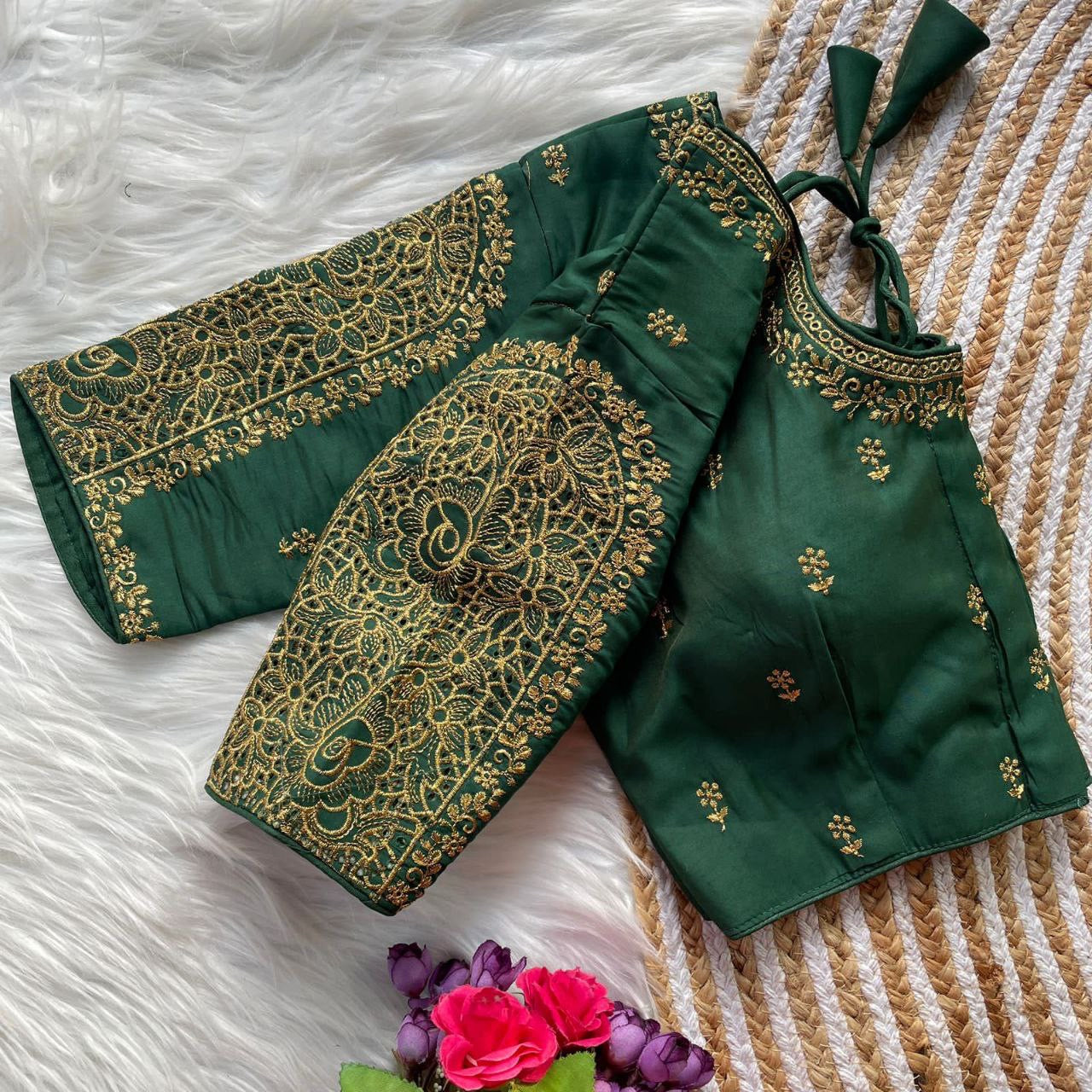 Zari Handwork Silk Readymade Blouse