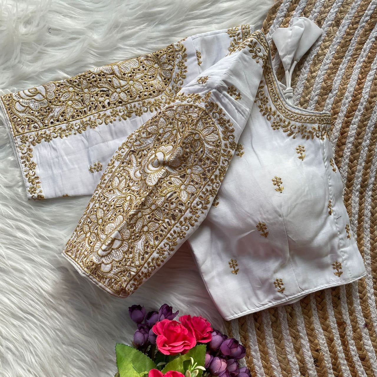 Zari Handwork Silk Readymade Blouse