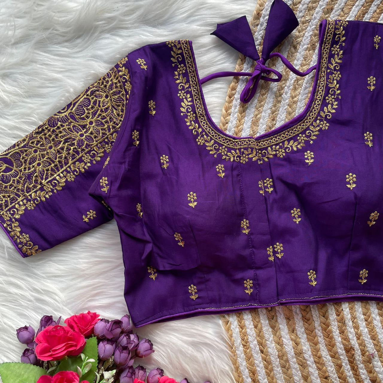 Zari Handwork Silk Readymade Blouse