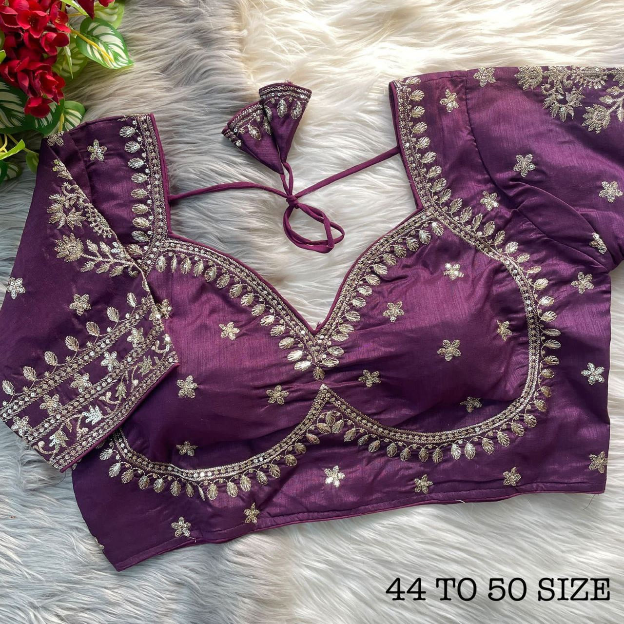 Plus Size Royal Jodha Bridal Zari work Readymade Blouse