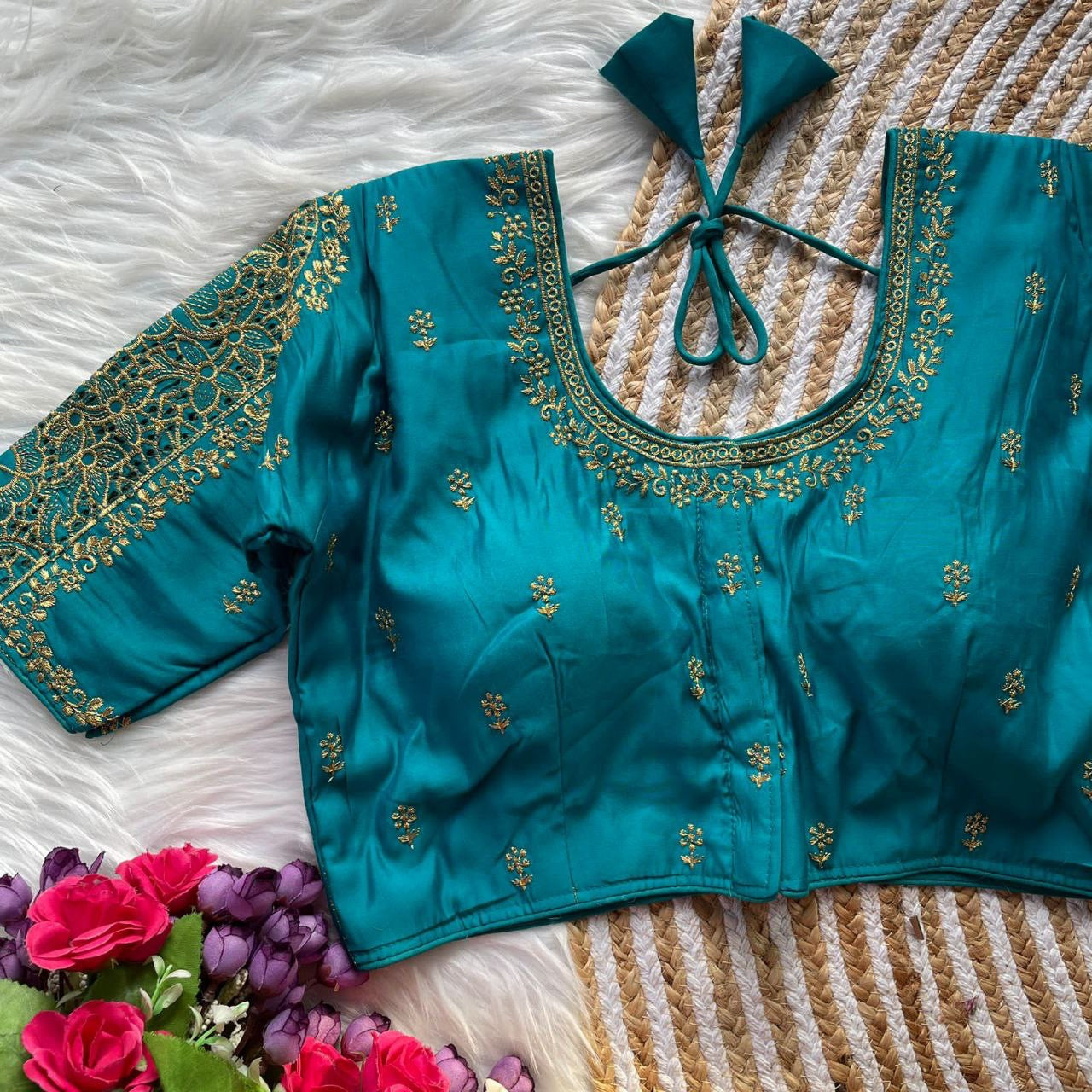 Zari Handwork Silk Readymade Blouse