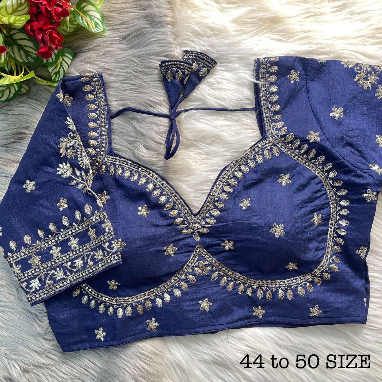 Plus Size Royal Jodha Bridal Zari work Readymade Blouse