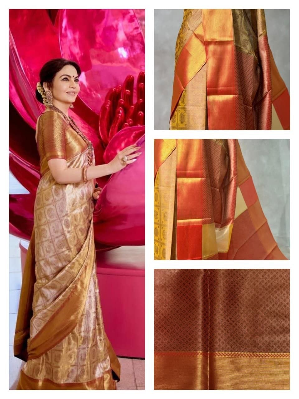 Premium Banarasi Cotton Soft Silk Saree - Nita Ambani Inspired