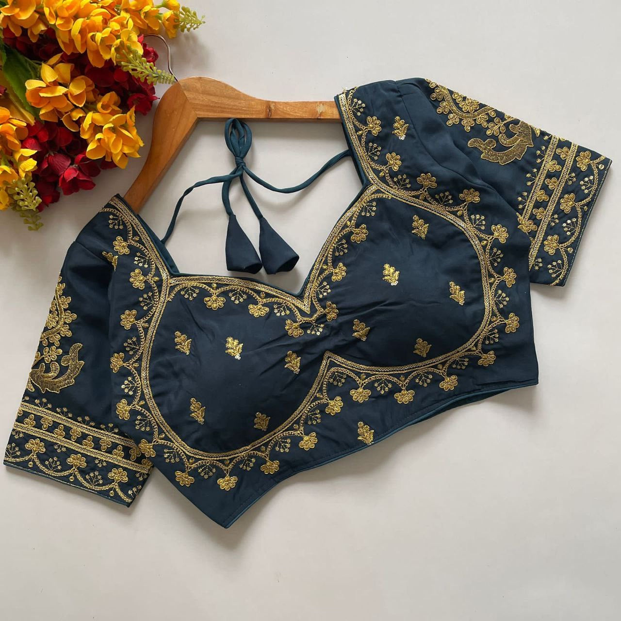 Mumtaz Cut Royal Jodha Bridal Zari work Readymade Blouse