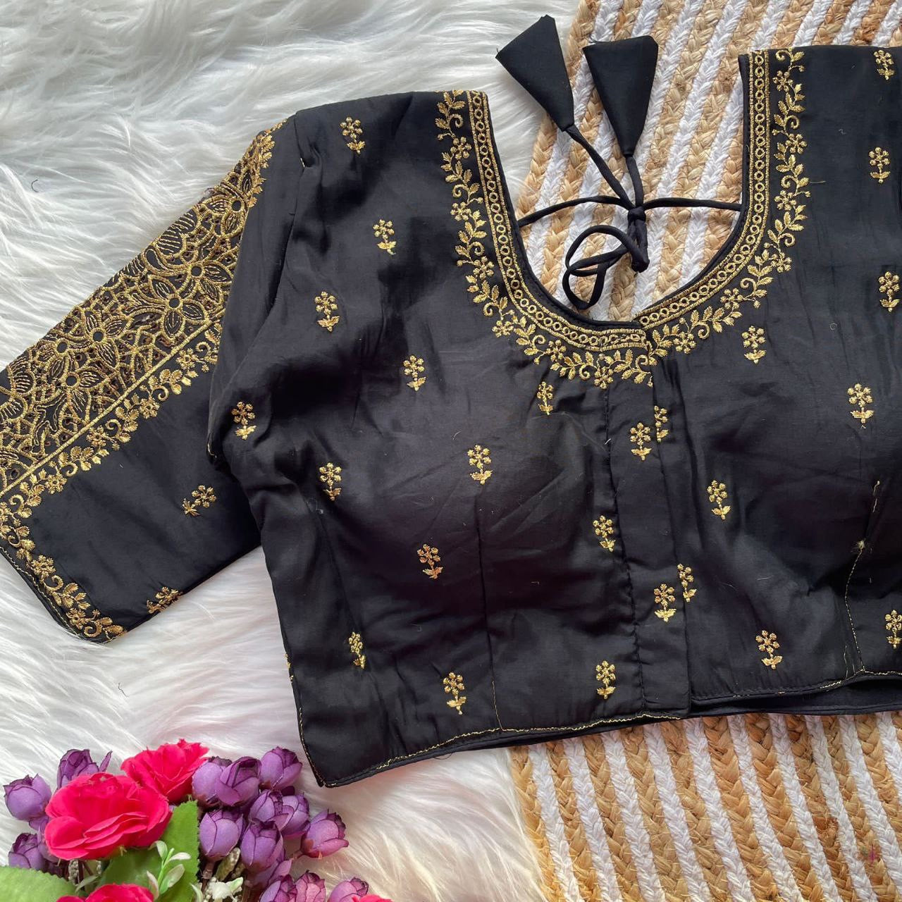 Zari Handwork Silk Readymade Blouse