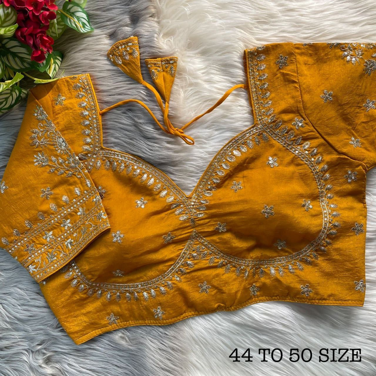 Plus Size Royal Jodha Bridal Zari work Readymade Blouse