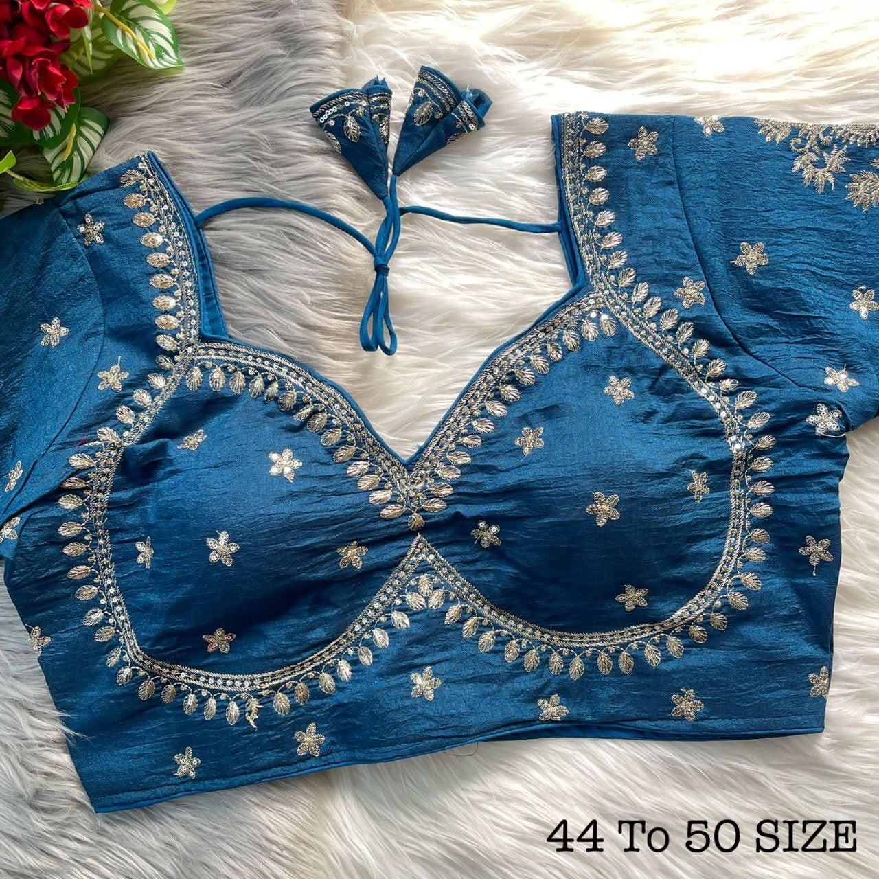 Plus Size Royal Jodha Bridal Zari work Readymade Blouse