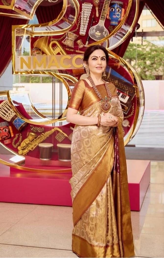 Premium Banarasi Cotton Soft Silk Saree - Nita Ambani Inspired