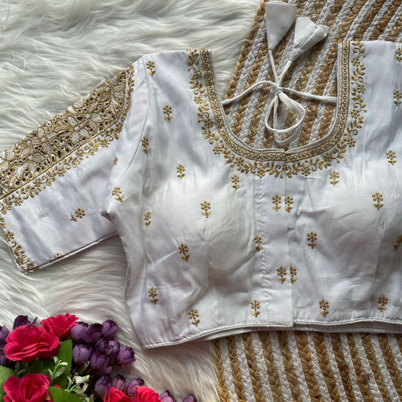 Zari Handwork Silk Readymade Blouse