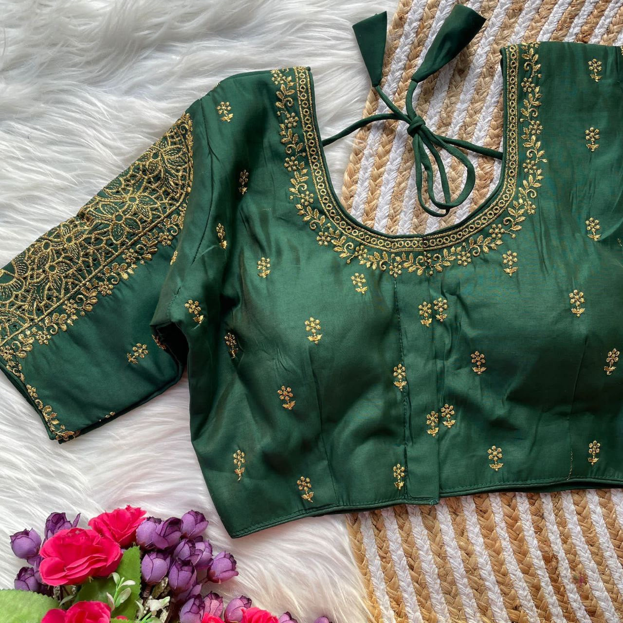 Zari Handwork Silk Readymade Blouse