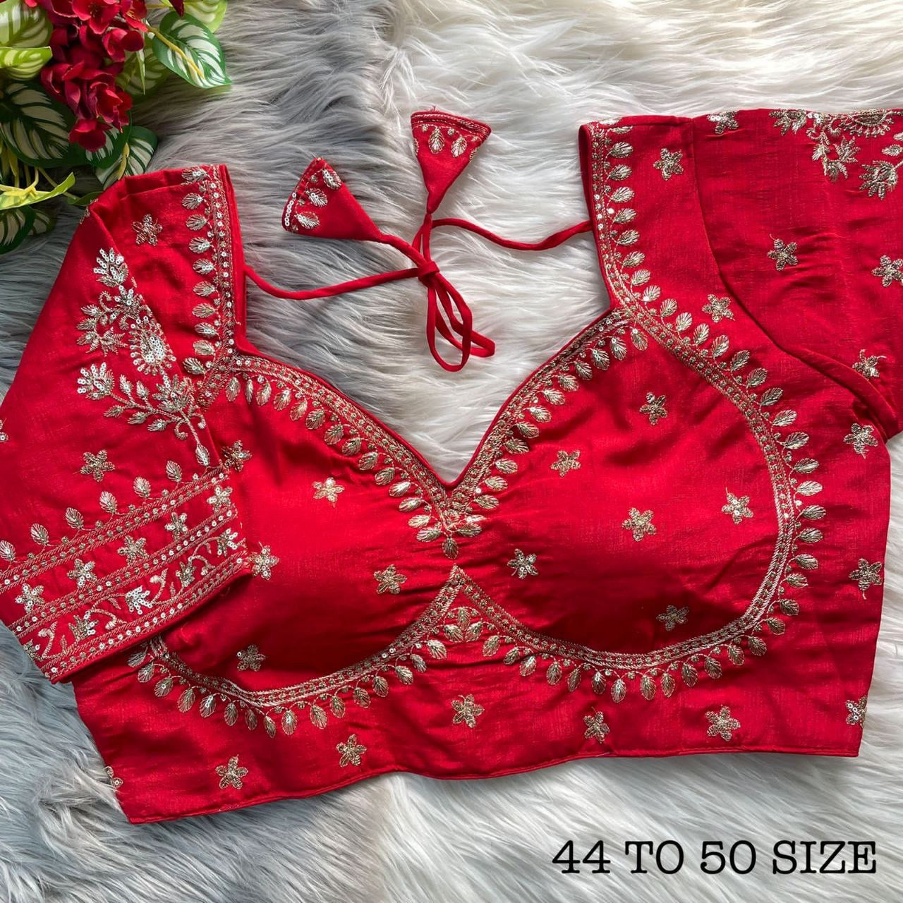 Plus Size Royal Jodha Bridal Zari work Readymade Blouse