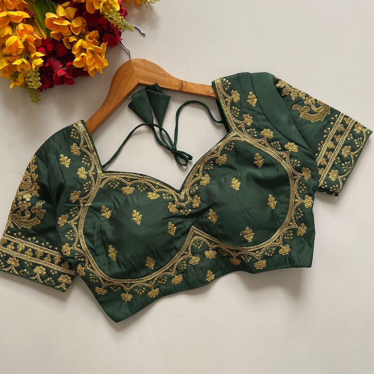 Mumtaz Cut Royal Jodha Bridal Zari work Readymade Blouse
