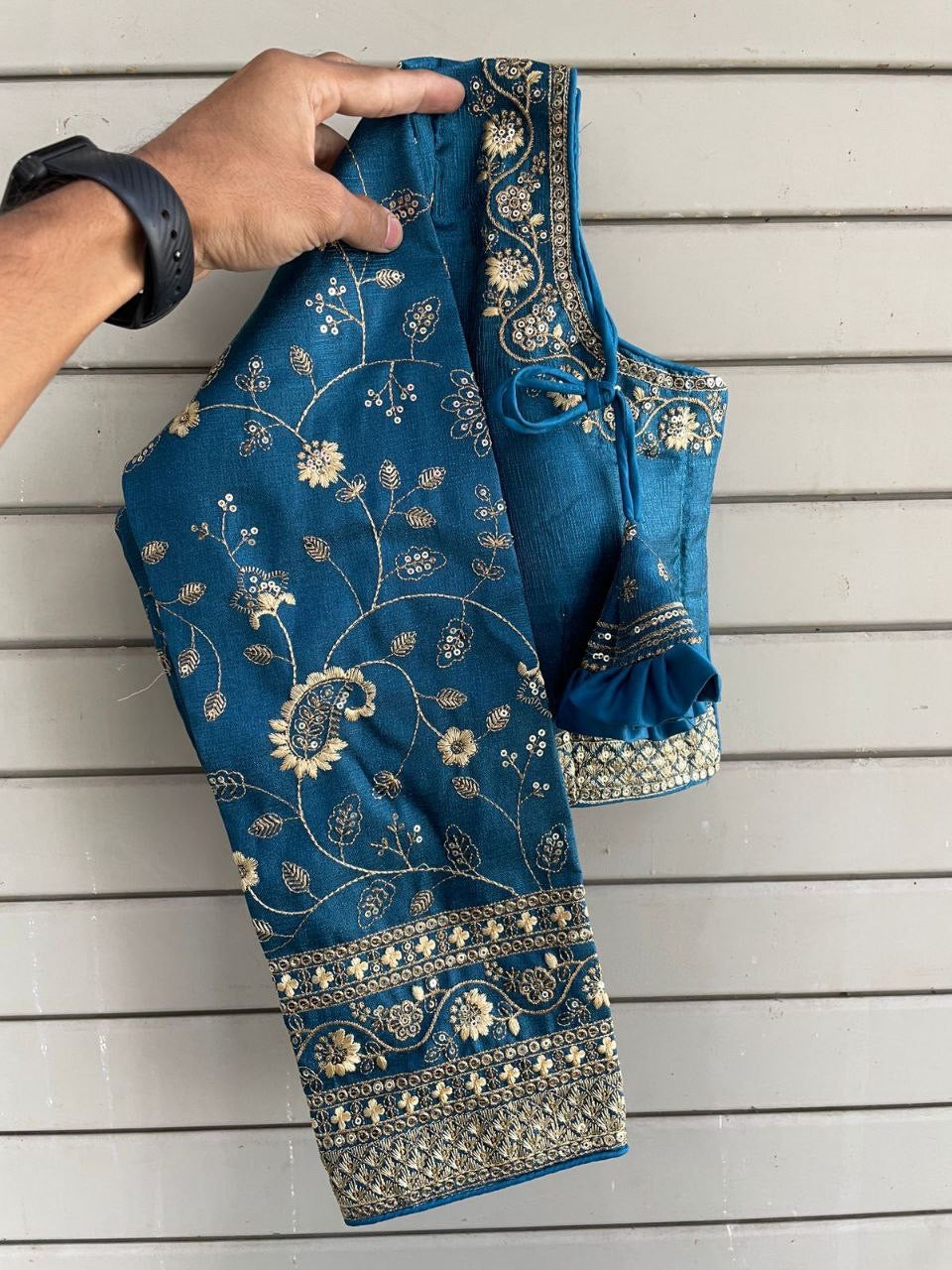 Taniya Heavy Embroidery Long Sleeves Bridal Blouse