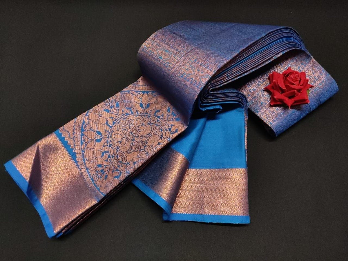 Blue Wines Signature Samuthrika & Vasthrakala Wedding Saree