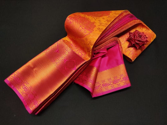 Orange Signature Samuthrika & Vasthrakala Wedding Saree