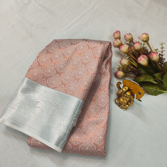 Dusty Rose Pink with Silver Exclusive Bridal Saree Collection